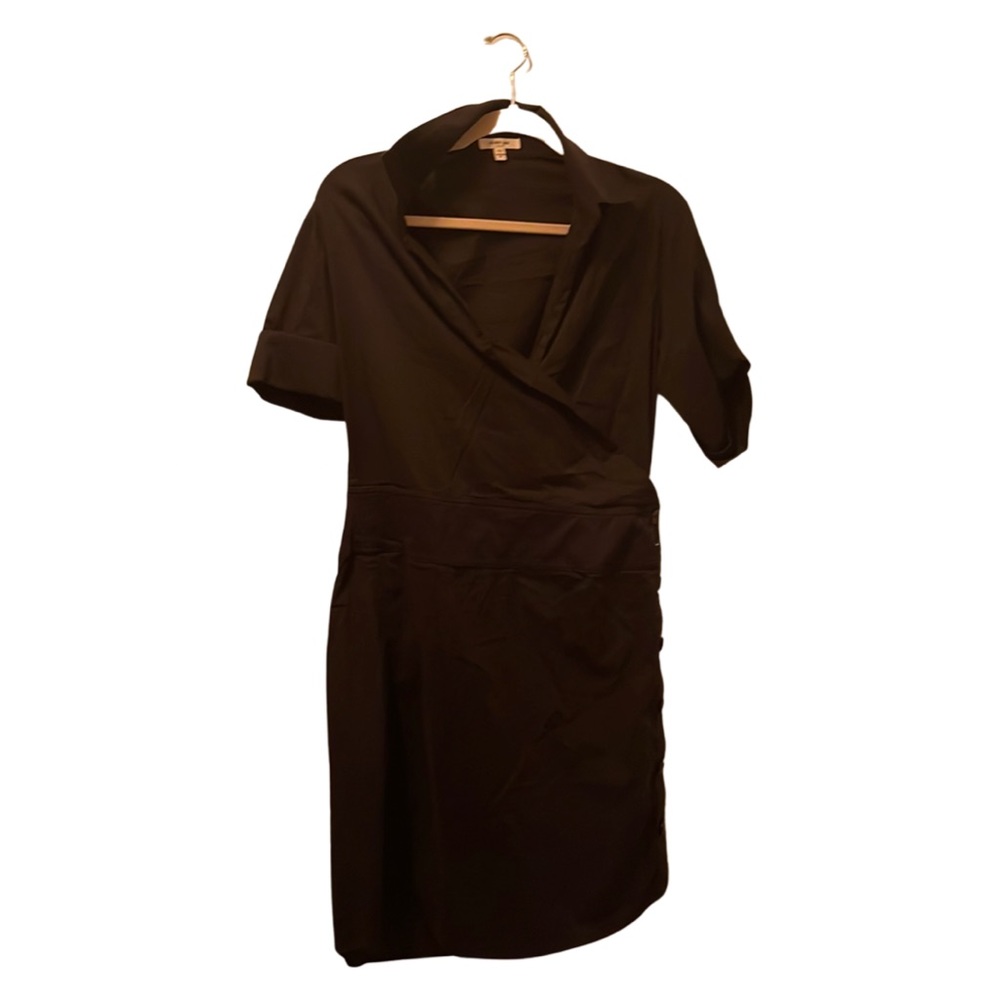 Helmut Lang New York Cuff Wrap Top Button dress